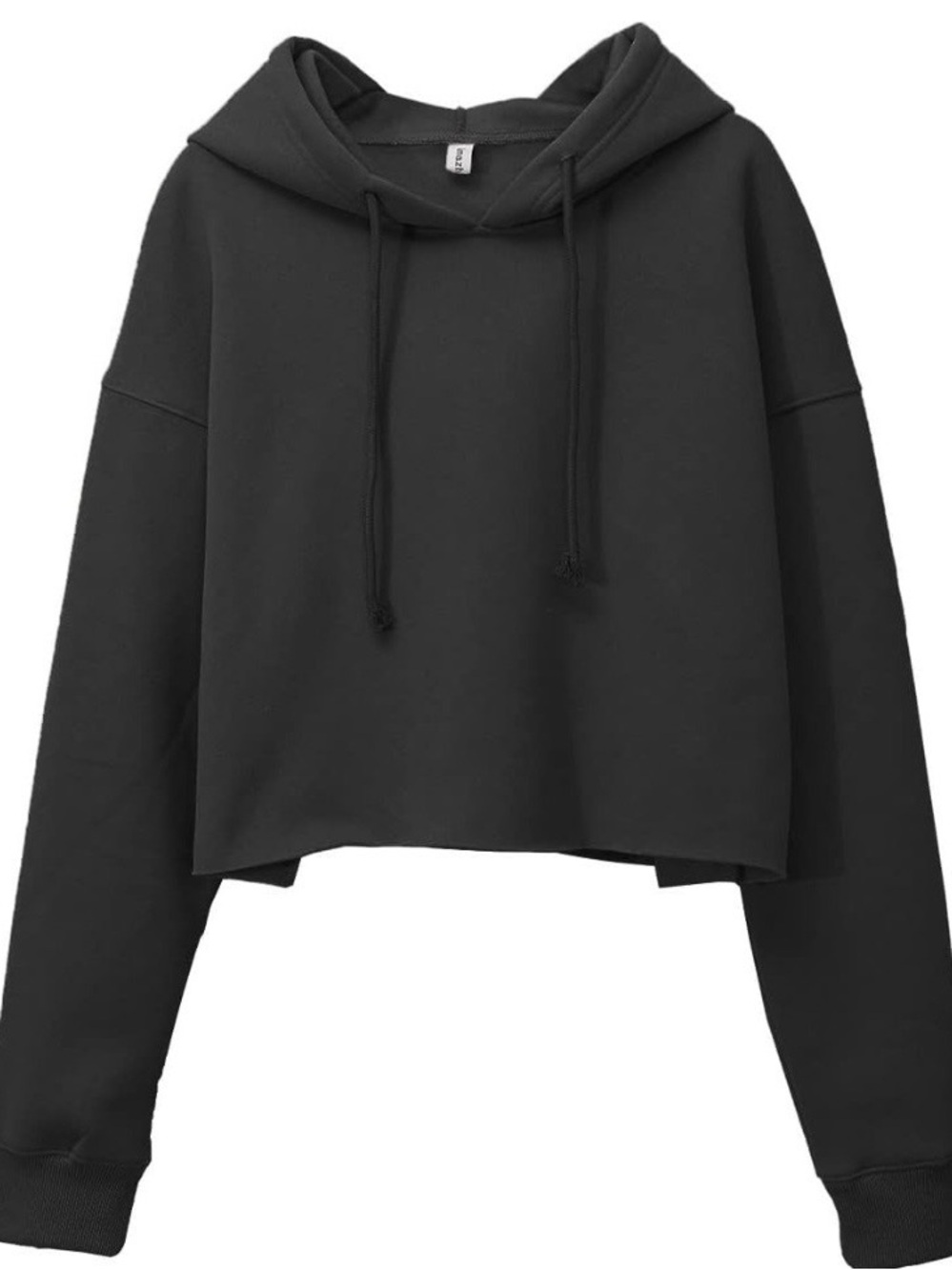 Amazhiyu Cropped Hoodies Long Sleeves Fleece Crop Top Sweatshirt
Hooded,Black M